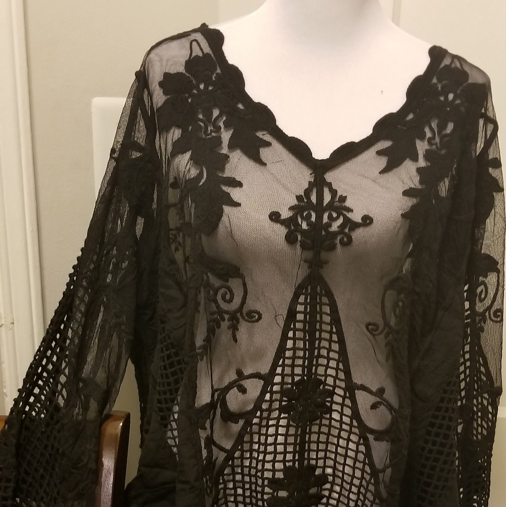 Pretty Angel Plus Sheer Topper/Lace/ Mesh